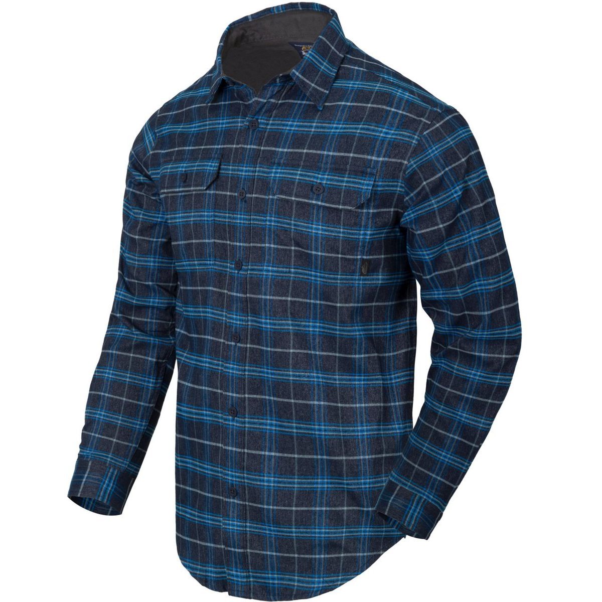 Koszula helikon greyman shirt - blue stonework plaid