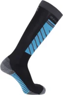 Skarpetki i podkolanówki sportowe - Skarpety narciarskie Salomon S/ACCESS Deep Black / Indigo Bunting - miniaturka - grafika 1