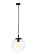 Lampy sufitowe - Kaspa Lampa wisząca Alur S 10731102 pojedynczy transparentny zwis w kształcie kuli - miniaturka - grafika 1