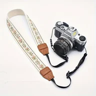 Inne - Pasek na ramię do aparatu Desiontal Vintage dla aparatów DSLR i bezlusterkowych - Regulowany pasek crossbody w kwiaty dla aparatów Canon Sony Fuji - - miniaturka - grafika 1