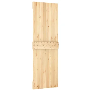 Drzwi przesuwne z osprzętem, 70x210 cm, lite drewno sosnowe 8721012081093 - Drzwi wewnętrzne - miniaturka - grafika 6