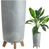Donice - Doniczka GRACIA TUBUS SLIM BETON EFFECT - beton DGTL240E-422U Prosperplast - miniaturka - grafika 1