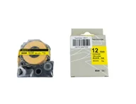 Etykiety do drukarek - Taśma do etykieciarki z żółtymi etykietami samoprzylepnymi TapeMate-12BY7 - miniaturka - grafika 1