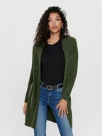 Swetry damskie - ONLY Kardigan 15179815 Zielony Regular Fit - miniaturka - grafika 1