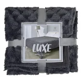 Narzuty - Narzuta Sztuczne Futro Luxe 200X220 Cm Ciemny Szary - miniaturka - grafika 1