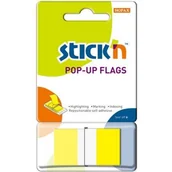 Zakładki indeksujące - Stick'n Zakładki STICK'N  26022 45x25 biało/żółte - miniaturka - grafika 1