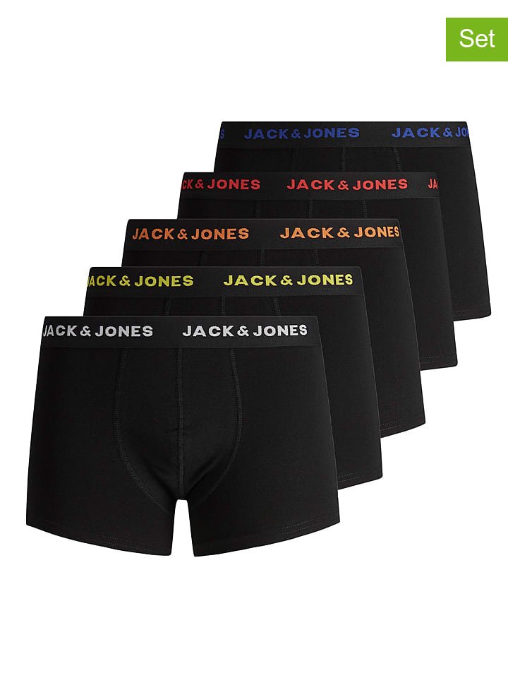 Jack & Jones Bokserki (5 par) w kolorze czarnym