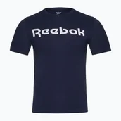 Koszulki męskie - Koszulka męska Reebok Gs Linear Read Tee vector navy/white - miniaturka - grafika 1