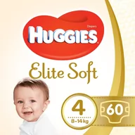 Pieluchy - Pieluchy HUGGIES Elite Soft 4 (8-14kg) 60 szt - miniaturka - grafika 1