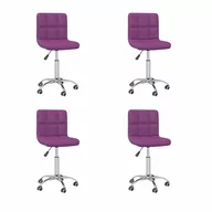 Krzesła - Lumarko Obrotowe krzesła stołowe, 4 szt., fioletowe, sztuczna skóra - miniaturka - grafika 1