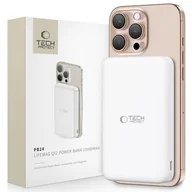 Powerbanki - Powerbank TECH-PROTECT PB24 LifeMag QI2 MagSafe 10000 mAh 15W Biały - miniaturka - grafika 1