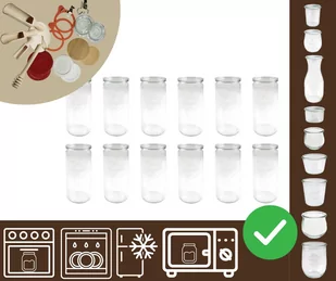 Słoiki WECK 12szt/ szklane wieko słoik 1040ml 1l CYLINDER / Wamar-Sosenka - Pojemniki kuchenne Słoiki WECK 12szt/ szklane wieko słoik 1040ml 1l CYLINDER / Wamar-Sosenka - Pojemniki kuchenne - miniaturka - grafika 1