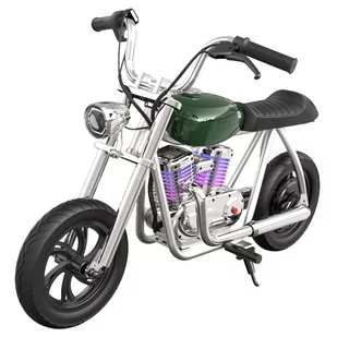 Elektryczny motocykl dla dzieci HYPER GOGO Pioneer 12 Plus z aplikacją, 5.2Ah 160W z oponami 12'x3', zasięg 12KM - zielony - Motocykle - miniaturka - grafika 4