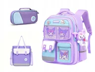 Zestawy szkolne - Plecak szkolny + torba sprtowa + piórnik / 3w1 / Zestaw szkolny / Kuromi - miniaturka - grafika 1