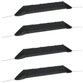 Szklarnie ogrodowe - vidaXL Tunele ogrodowe z siatki, 4 szt., czarne, stal i polietylen - miniaturka - grafika 1