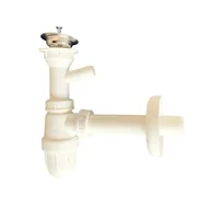 Syfony - Syfon umywalkowy sitko metal wyjście na pralkę odpływ fi 50 - miniaturka - grafika 1