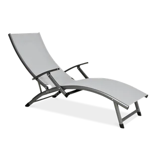Leżak ogrodowy aluminiowy RELAX Grey - Leżaki ogrodowe - miniaturka - grafika 1
