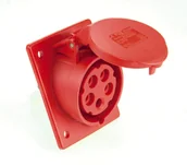 Osprzęt siłowy - PCE POLSKA GTS325 IP44 gniazdo tablicowe skośne 32A 5P 400V 80x97mm  - miniaturka - grafika 1