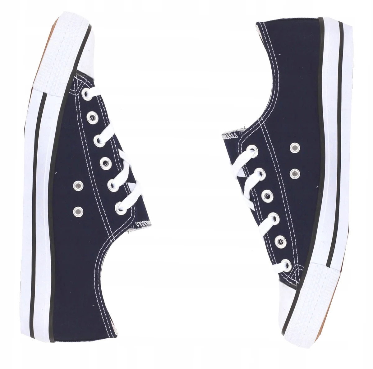 TRAMPKI TENISÓWKI MĘSKIE GRANATOWE BUTY SPORTOWE LEKKIE sznurowane niskie z tkaniny rozmiar 44 wkładka 27,5 cm