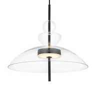 Lampy sufitowe - Kopułowa lampa zwieszana Bangkok MOD185PL-L6B3K3 Maytoni LED 12W 3000K czarny przezroczysty - miniaturka - grafika 1