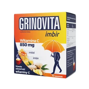 Natur Produkt Zdrovit Sp. z o.o. ZDROVIT Gripovita Imbir 10 saszetek 3595041 - Przeziębienie i grypa - miniaturka - grafika 1