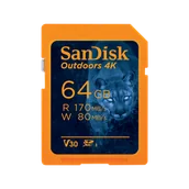 Karty pamięci - SanDisk Outdoors 4K SDXC UHS-I Card - 64GB Single Pack - SDSDXW2-064G-GN6VN - miniaturka - grafika 1
