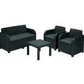 Meble ogrodowe - Allibert meble ogrodowe GEORGIA SET - grafit / szary - miniaturka - grafika 1