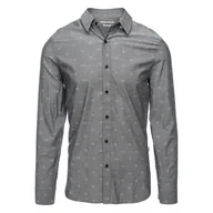 Koszule męskie - Męska Koszula GUESS LS SUNSET JACQUARD LOGO SHIRT M4RH55WFXX0-FB2X – Granatowy - miniaturka - grafika 1