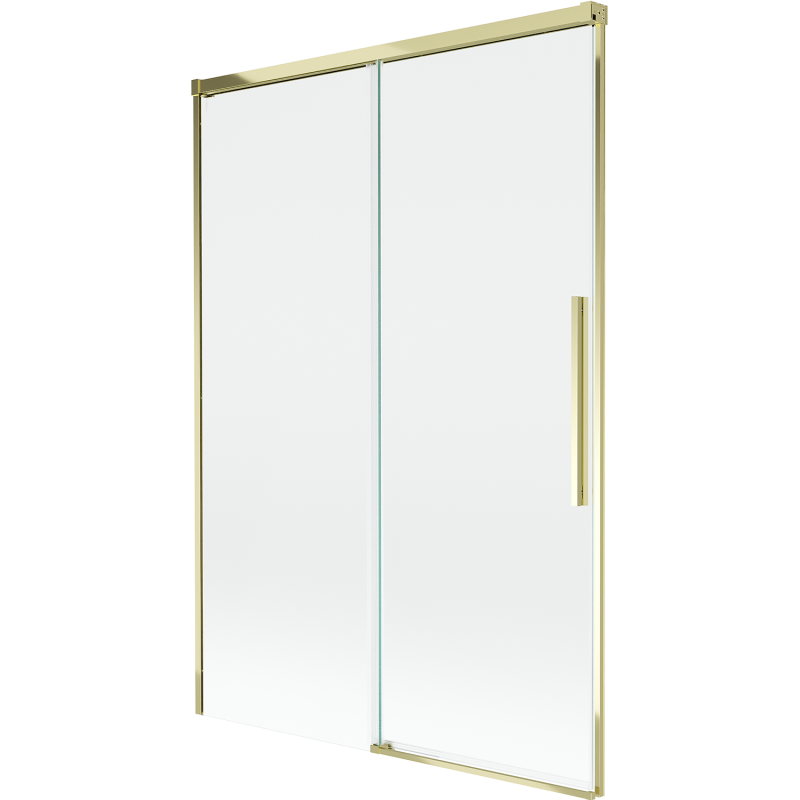 Mexen Rox parawan nawannowy 2-skrzydłowy rozsuwany 120 x 150 cm, transparent, złoty - 8C9-120-001-50-00