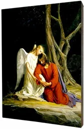 Jezus w Getsemani - obraz religijny na desce lipowej - Ikony i obrazy sakralne - miniaturka - grafika 1