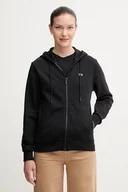 Bluzy damskie - Lacoste bluza bawełniana damska kolor czarny z kapturem gładka SF5256 - miniaturka - grafika 1