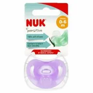 Smoczki uspokajające - Nuk Smoczek uspokajający silikonowy 0-6m Sensitive 10729139 - miniaturka - grafika 1