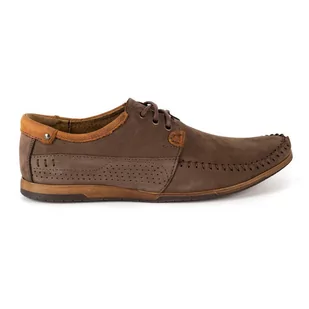 Buty Męskie skórzane mokasyny 875 brązowe - Komodo - Mokasyny męskie - miniaturka - grafika 1