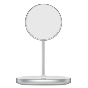 Baseus magnetyczna bezprzewodowa indukcyjna ładowarka Qi 15 W uchwyt na telefon podstawka (kompatybilna z MagSafe do iPhone) biały (WXSW-02) - Ładowarki do telefonów - miniaturka - grafika 2