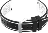 Akcesoria do smartwatchy - Pasek gumowy do zegarka U14 - czarny/biały - 22mm - miniaturka - grafika 1