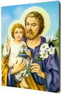 Ikony i obrazy sakralne - Święty Józef - obraz religijny na desce lipowej - miniaturka - grafika 1