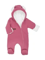 Pajacyki dla niemowląt - Dziewczęcy pajac dresowy z luną różowy Nicol - miniaturka - grafika 1