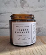 Świece - Świeca Sojowa Zapachowa Drzewo Sandałowe 120ml 27h Drewniany Knot - miniaturka - grafika 1