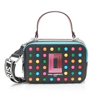 Torebki damskie - KARL LAGERFELD Damskie ramię Simone Crossbody, czarny Multi, jeden rozmiar, Czarny wiele, Rozmiar Uniwersalny - miniaturka - grafika 1