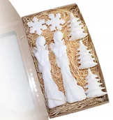 Świece - Zestaw świąteczny świece anioły i choinki białe 14 - miniaturka - grafika 1