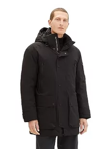 TOM TAILOR parka męska, 2999 - Black, 3XL - Kurtki męskie - miniaturka - grafika 1
