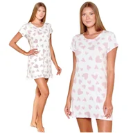 Bielizna nocna - KOSZULA NOCNA DAMSKA MORELLA Z WISKOZY WISKOZA KRÓTKI RĘKAW LETNIA KRÓTKA NA LATO KOBIECA XL - miniaturka - grafika 1