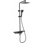 Zestawy prysznicowe - Rea Zestaw natryskowy prysznicowy Bravo Black P0636) __DODATKOWE_5%_RABATU_NA_KOD_ 5"____ P0636 - miniaturka - grafika 1