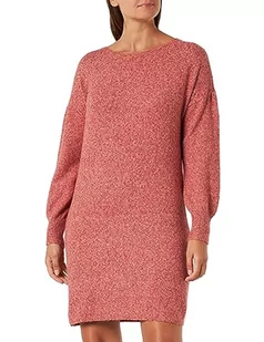 Bestseller A/S Damska sukienka VMDOFFY LS Boatneck Knee Dress GA Boo, Red Ochre/Detail:Melange, M, Red Ochre/Detail:melange, M - Sukienki - miniaturka - grafika 1