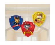 Balony i akcesoria - Dekoracja wisząca Psi Patrol, 17 cm, 3 sztuki - miniaturka - grafika 1