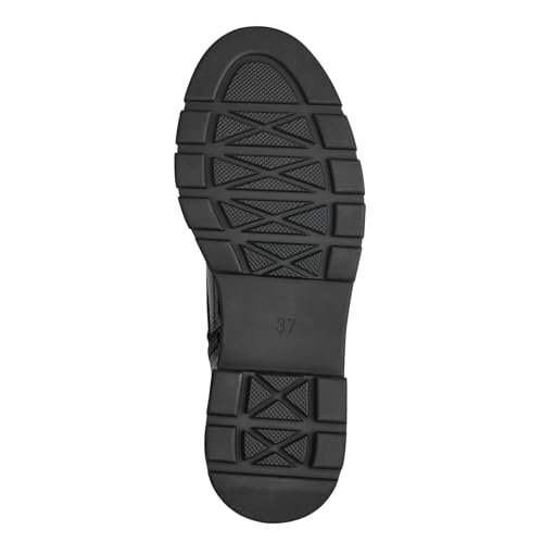 Marco Tozzi Damskie buty Bootie Laced 2-25283-43 modne kozaki, czarne patent, 38 EU, ^, 38 EU
