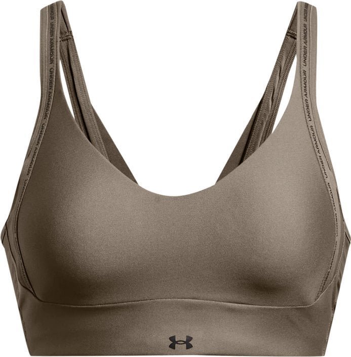 Under Armour Stanik treningowy Under Armour UA Infinity Low 2.0 Strap Bra Brązowy L