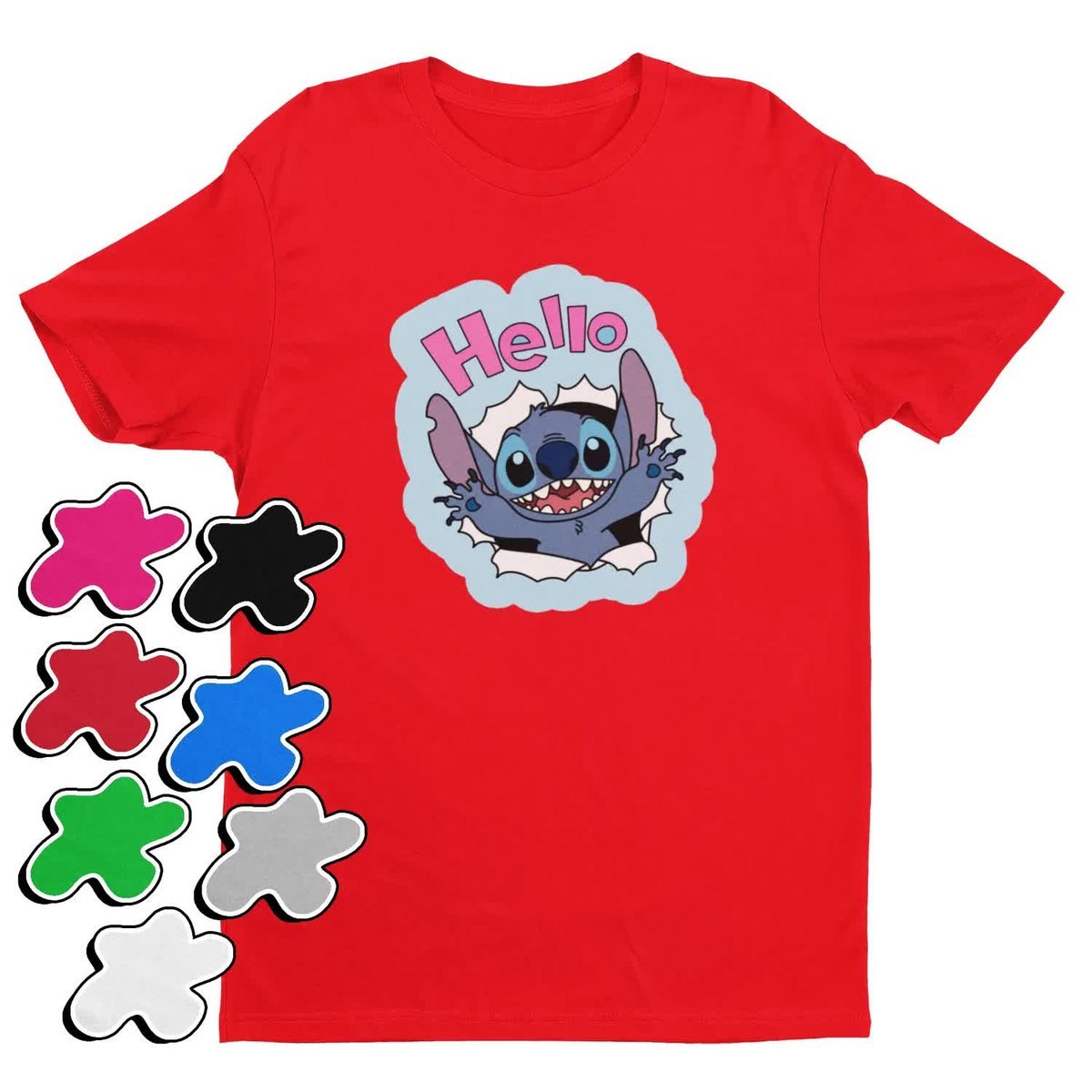 Koszulka T-Shirt Dziecięca Z Nadrukiem Duży Wybór Lilo Stitch -L 146-152