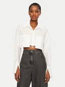 Koszule damskie - Patrizia Pepe Koszula 8C0737/AH74-W103 Biały Regular Fit - miniaturka - grafika 1