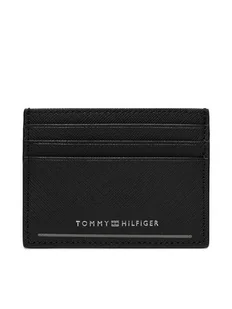 Tommy Hilfiger Etui na karty kredytowe Th Saffiano Cc Holder AM0AM11863 Czarny - Etui na dokumenty i karty - miniaturka - grafika 1